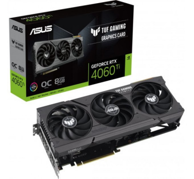 ASUS Відеокарта ASUS GeForce RTX4060Ti 8Gb TUF OC GAMING (TUF-RTX4060TI-O8G-GAMING)