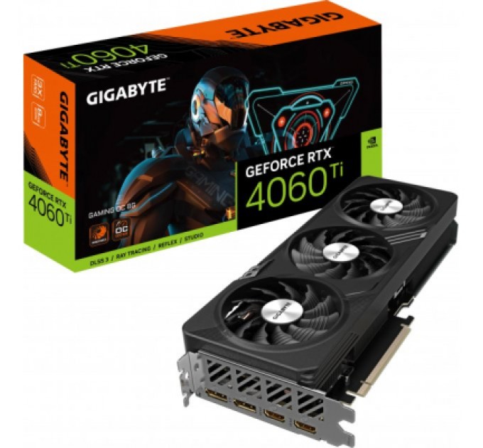 GIGABYTE Відеокарта GIGABYTE GeForce RTX4060Ti 8Gb GAMING OC (GV-N406TGAMING OC-8GD)