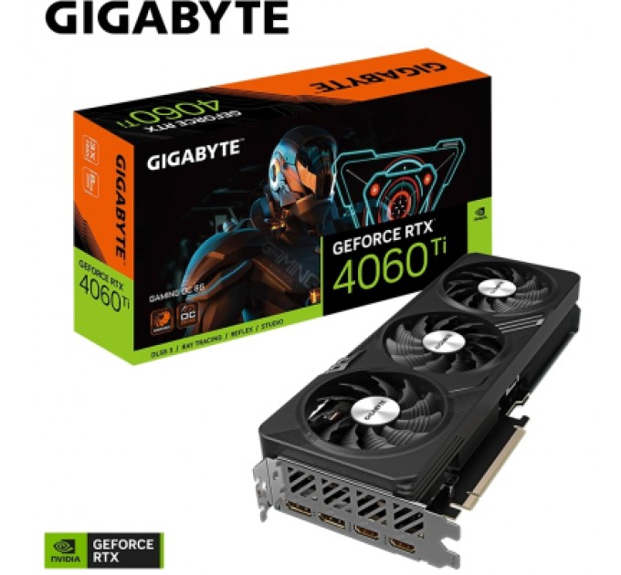 GIGABYTE Відеокарта GIGABYTE GeForce RTX4060Ti 8Gb GAMING OC (GV-N406TGAMING OC-8GD)