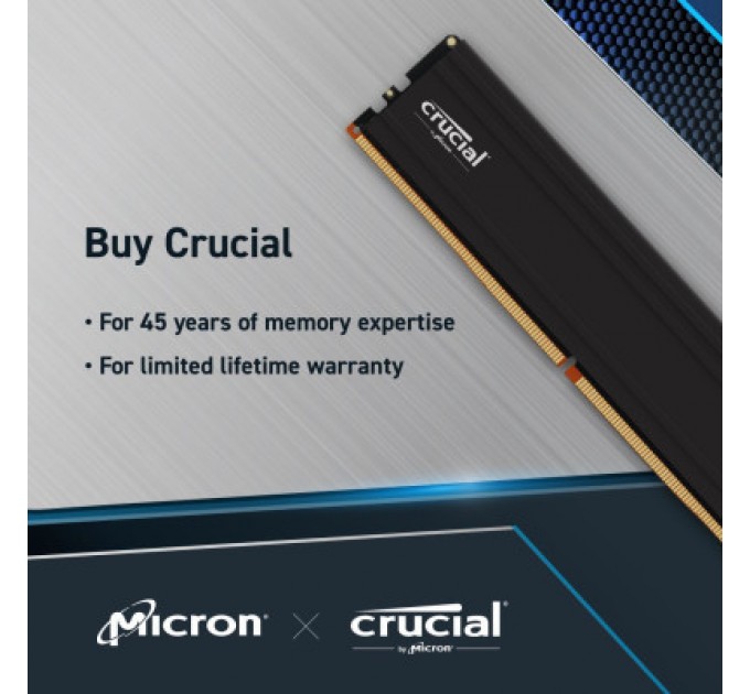Micron Модуль пам'яті для комп'ютера DDR5 32GB (2x16GB) 5600 MHz Pro Micron (CP2K16G56C46U5)