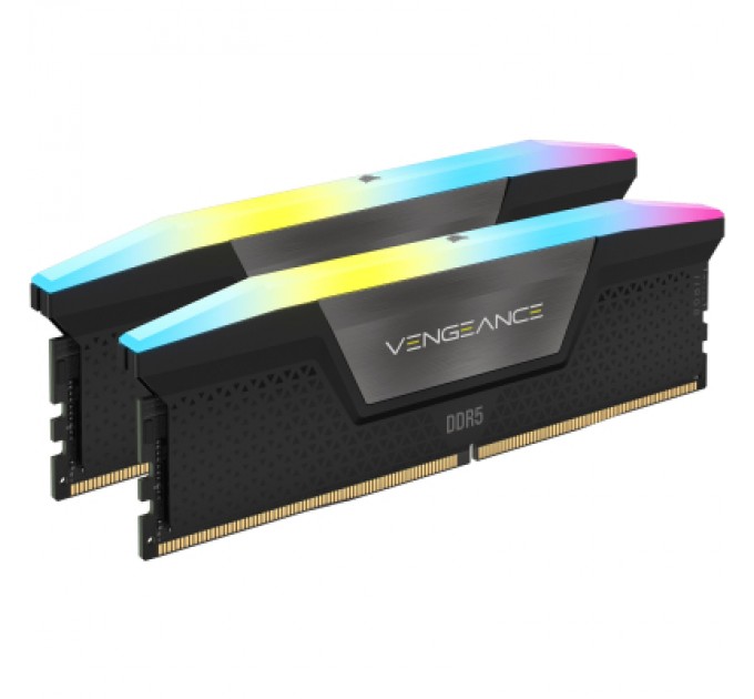 Corsair Модуль пам'яті для комп'ютера DDR5 32GB (2x16GB) 6000 MHz Vengeance RGB Corsair (CMH32GX5M2D6000Z36K)