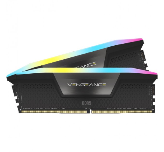Corsair Модуль пам'яті для комп'ютера DDR5 32GB (2x16GB) 6000 MHz Vengeance RGB Corsair (CMH32GX5M2D6000Z36K)