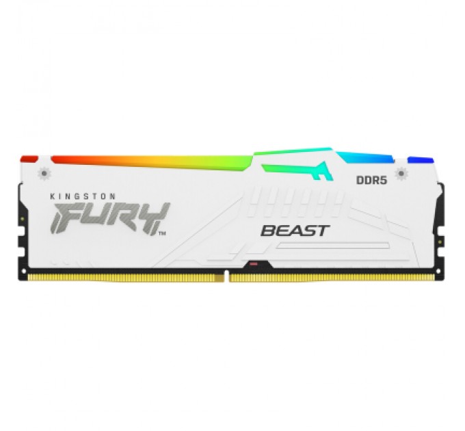 Kingston Fury (ex.HyperX) Модуль пам'яті для комп'ютера DDR5 16GB 6000 MHz Beast RGB EXPO White Kingston Fury (ex.HyperX) (KF560C36BWEA-16)