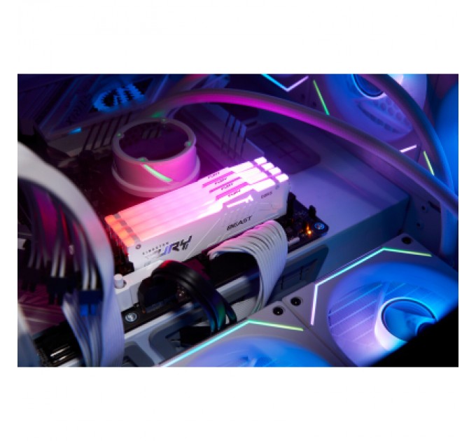 Kingston Fury (ex.HyperX) Модуль пам'яті для комп'ютера DDR5 16GB 6000 MHz Beast RGB EXPO White Kingston Fury (ex.HyperX) (KF560C36BWEA-16)