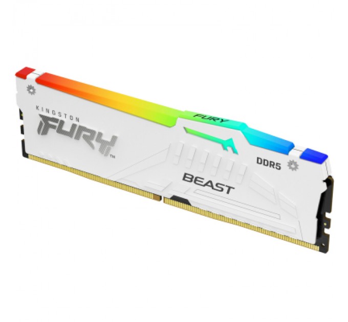 Kingston Fury (ex.HyperX) Модуль пам'яті для комп'ютера DDR5 16GB 6000 MHz Beast RGB EXPO White Kingston Fury (ex.HyperX) (KF560C36BWEA-16)