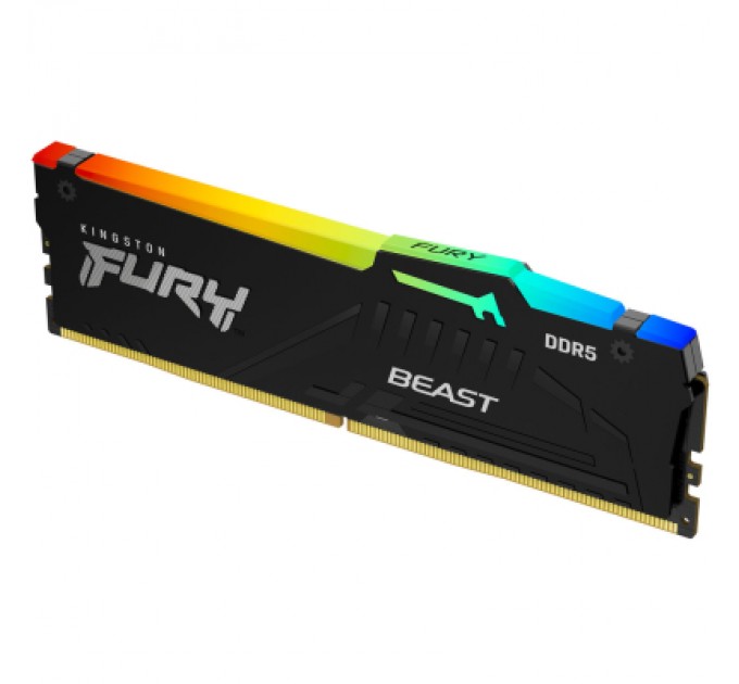 Kingston Fury (ex.HyperX) Модуль пам'яті для комп'ютера DDR5 32GB 6000 MHz Beast RGB Kingston Fury (ex.HyperX) (KF560C40BBA-32)
