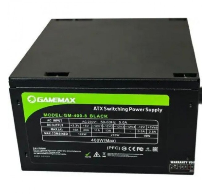 Gamemax Блок живлення Gamemax GM-400-8CM Black