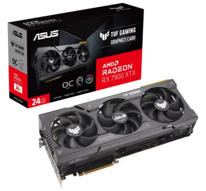 ASUS Відеокарта ASUS Radeon RX 7900 XTX 24Gb TUF OC GAMING (TUF-RX7900XTX-O24G-GAMING)