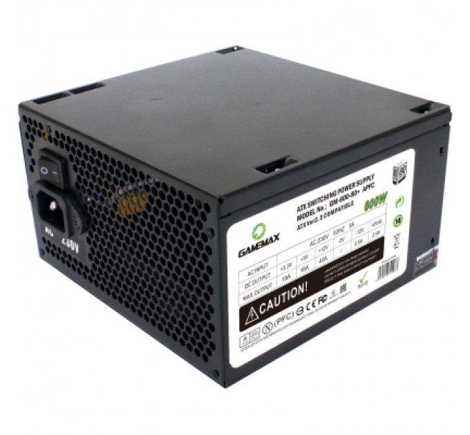 Gamemax Блок живлення Gamemax GM-600 80+ APFC Black