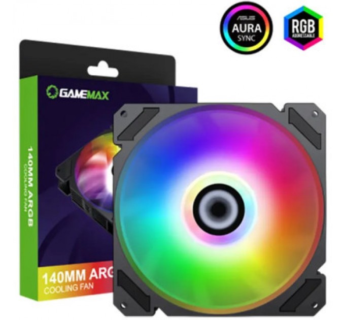 Gamemax Кулер до корпусу Gamemax FN-14Rainbow-C9