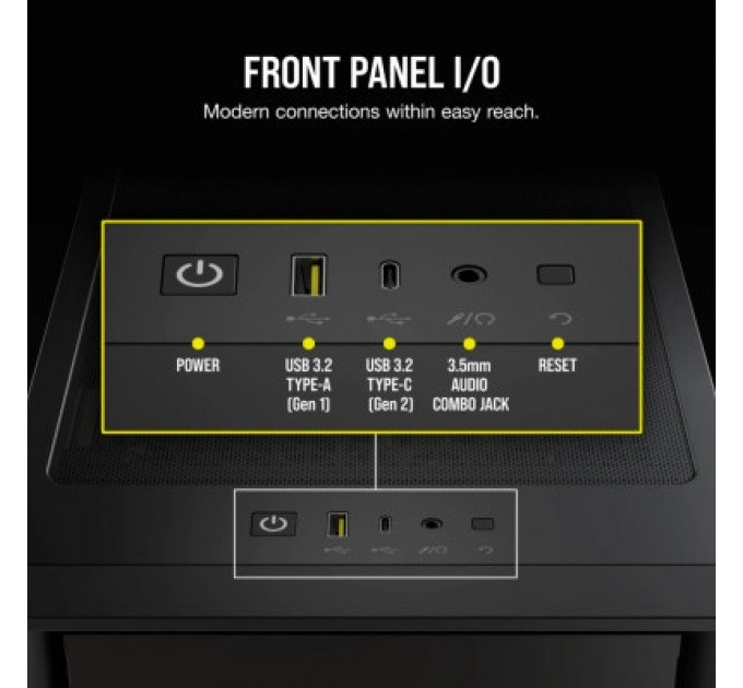 Corsair Корпус Corsair iCUE 4000D RGB Airflow Black (CC-9011240-WW)