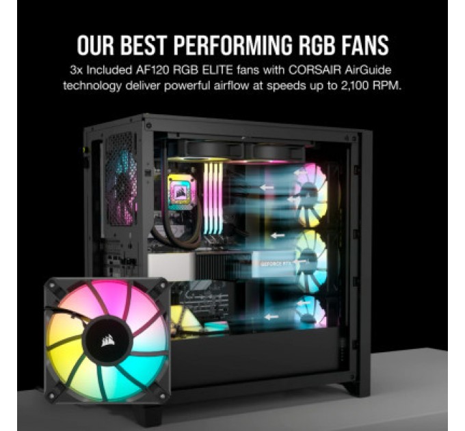Corsair Корпус Corsair iCUE 4000D RGB Airflow Black (CC-9011240-WW)