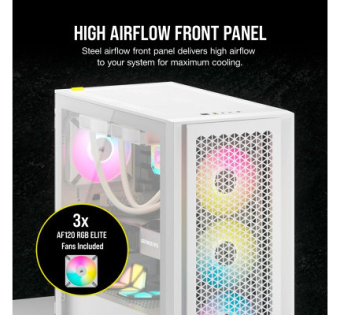 Corsair Корпус Corsair iCUE 4000D RGB Airflow White (CC-9011241-WW)