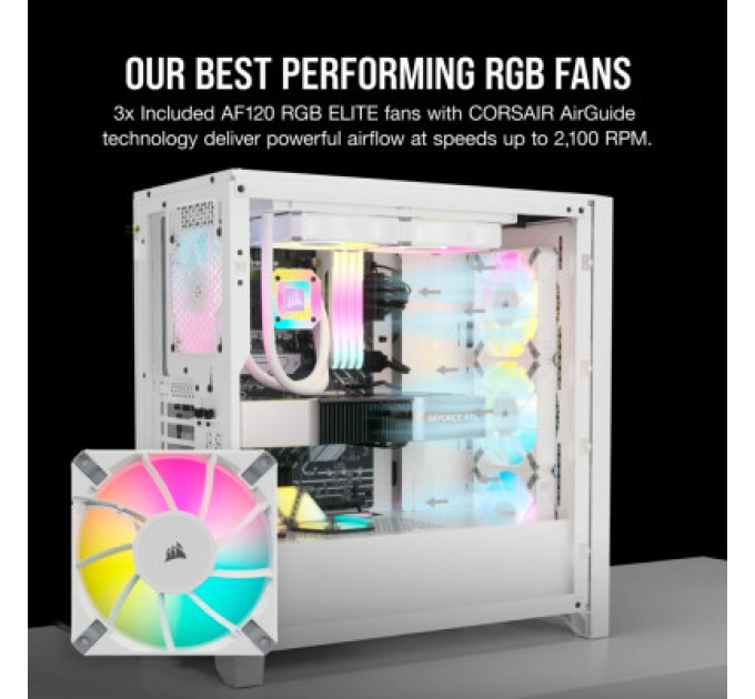 Corsair Корпус Corsair iCUE 4000D RGB Airflow White (CC-9011241-WW)