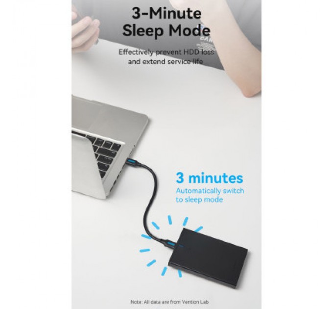 Vention Кишеня зовнішня Vention 2.5" HDD/SSD USB 3.0 Micro-B Black (KPAB0)