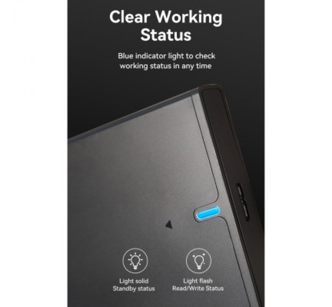 Vention Кишеня зовнішня Vention 2.5" HDD/SSD USB 3.0 Micro-B Black (KPAB0)