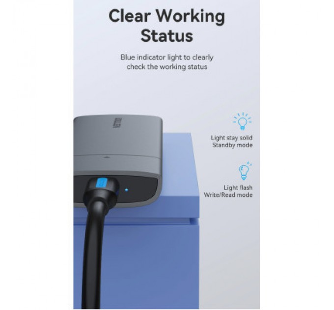 Vention Кишеня зовнішня Vention SSD M.2 (NVME) M-key USB Type-C 3.2 gray (KPGH0)