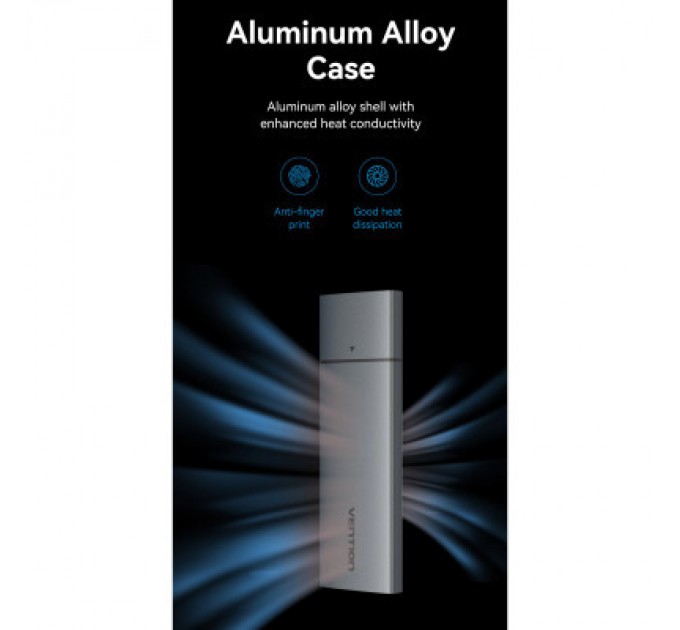 Vention Кишеня зовнішня Vention SSD M.2 (NVME) M-key USB Type-C 3.2 gray (KPGH0)