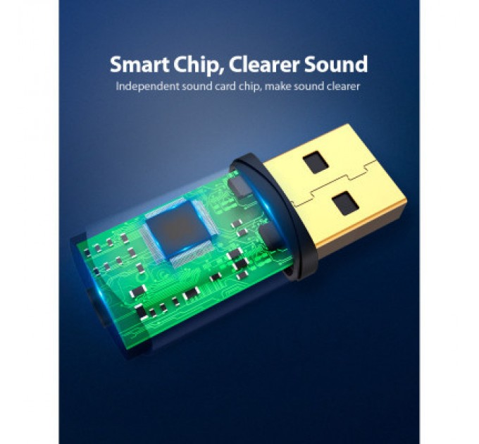 Vention Звукова плата Vention Audio USB 1х3,5mm jack 4pin Metal (OMTP-CTIA) (CDLH0)