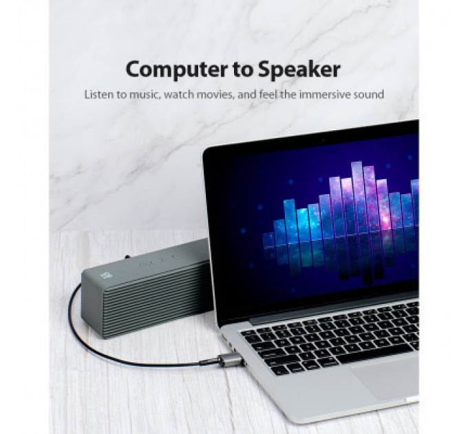 Vention Звукова плата Vention Audio USB 1х3,5mm jack 4pin Metal (OMTP-CTIA) (CDLH0)