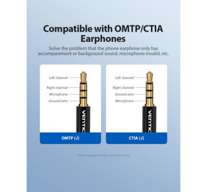 Vention Звукова плата Vention Audio USB 1х3,5mm jack 4pin Metal (OMTP-CTIA) (CDLH0)