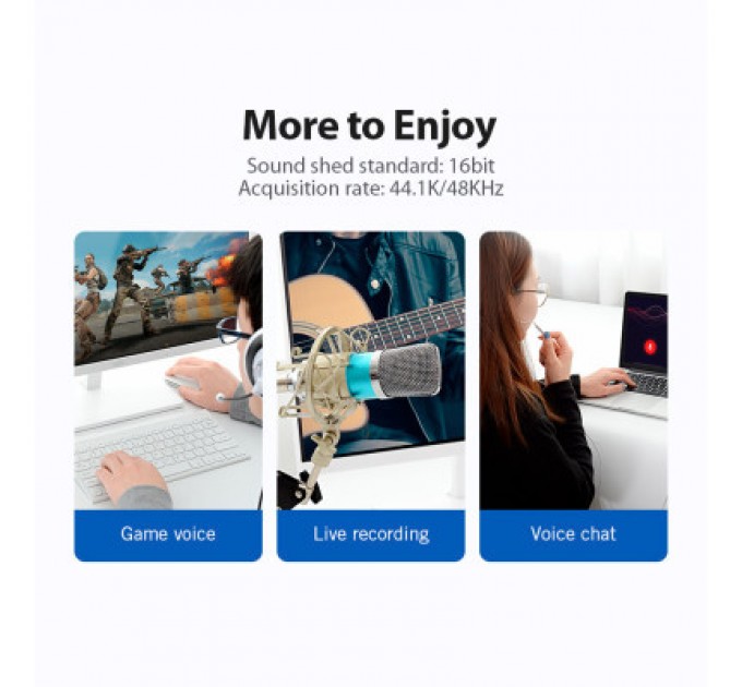 Vention Звукова плата Vention Audio USB 1х3,5mm jack 4pin Metal (OMTP-CTIA) (CDLH0)