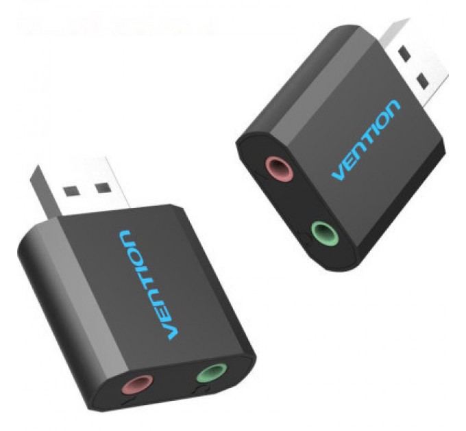 Vention Звукова плата Vention Audio USB 2х3,5mm jack Metal (VAB-S17-B)