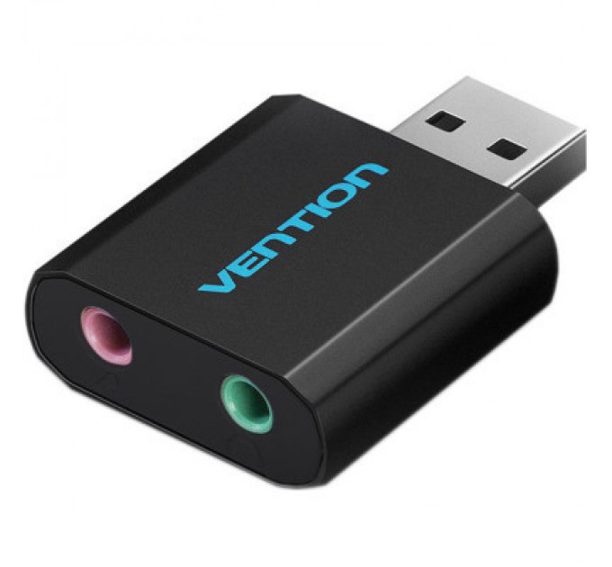 Vention Звукова плата Vention Audio USB 2х3,5mm jack Metal (VAB-S17-B)