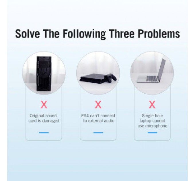 Vention Звукова плата Vention Audio USB 2х3,5mm jack Metal (VAB-S17-B)