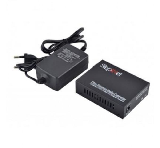 Step4Net Медіаконвертер 10/100Base-TX to 100Base-FX 1310T/1550R, SM, SC/PC, 20 км Step4Net (MC-A-0,1-1SM-1310nm-20)