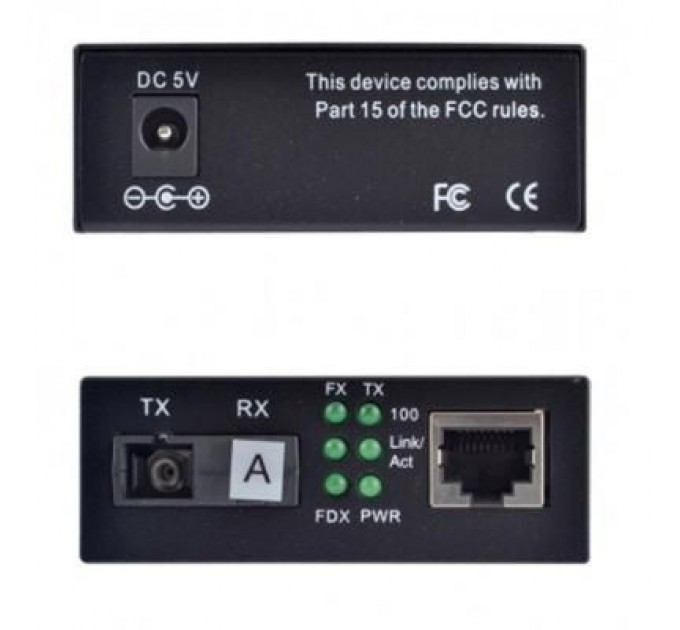 Step4Net Медіаконвертер 10/100Base-TX to 100Base-FX 1310T/1550R, SM, SC/PC, 20 км Step4Net (MC-A-0,1-1SM-1310nm-20)