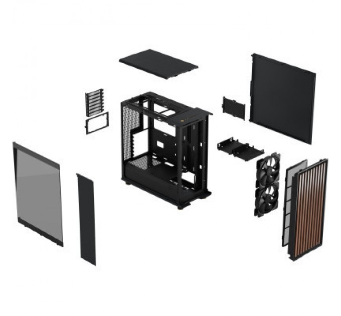 Fractal Design Корпус Fractal Design North Charcoal Black TG Dark (FD-C-NOR1C-02)