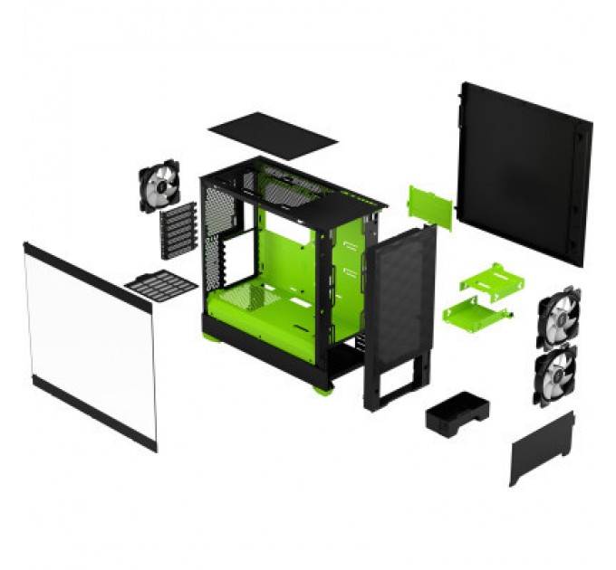 Fractal Design Корпус Fractal Design Pop Air RGB Green Core TG (FD-C-POR1A-04)