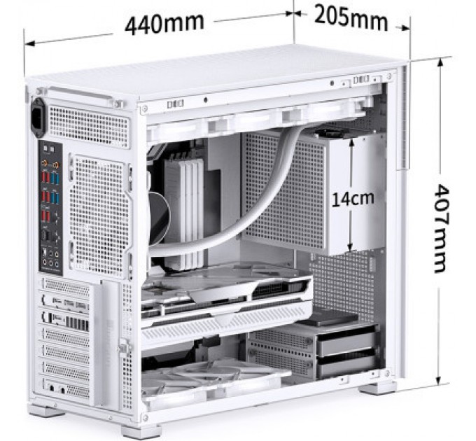 JONSBO Корпус JONSBO D41 MESH SC White