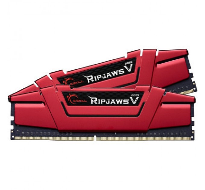 G.Skill Модуль пам'яті для комп'ютера DDR4 16GB (2x8GB) 2666 MHz Ripjaws V Red G.Skill (F4-2666C19D-16GVR)
