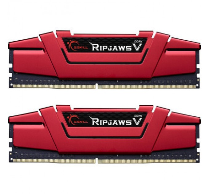 G.Skill Модуль пам'яті для комп'ютера DDR4 16GB (2x8GB) 2666 MHz Ripjaws V Red G.Skill (F4-2666C19D-16GVR)