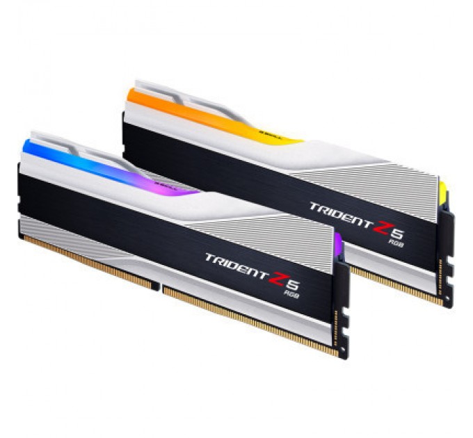 G.Skill Модуль пам'яті для комп'ютера DDR5 32GB (2x16GB) 7600 MHz Trident Z5 RGB Silver G.Skill (F5-7600J3646G16GX2-TZ5RS)