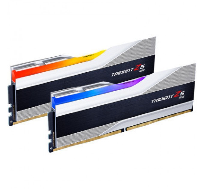 G.Skill Модуль пам'яті для комп'ютера DDR5 32GB (2x16GB) 7600 MHz Trident Z5 RGB Silver G.Skill (F5-7600J3646G16GX2-TZ5RS)