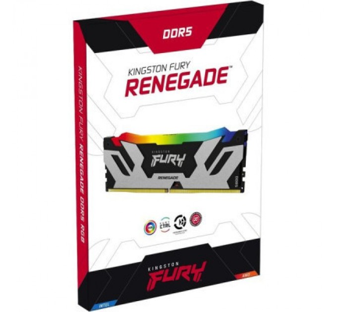 Kingston Fury (ex.HyperX) Модуль пам'яті для комп'ютера DDR5 16GB 6000 MHz Renegade RGB Kingston Fury (ex.HyperX) (KF560C32RSA-16)