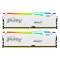 Kingston Fury (ex.HyperX) Модуль пам'яті для комп'ютера DDR5 32GB (2x16GB) 5200 MHz Beast White RGB Kingston Fury (ex.HyperX) (KF552C36BWEAK2-32)