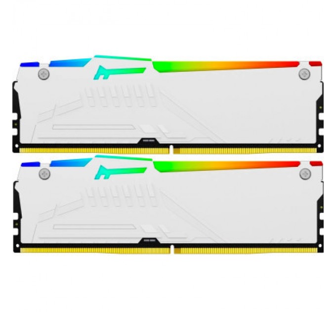 Kingston Fury (ex.HyperX) Модуль пам'яті для комп'ютера DDR5 32GB (2x16GB) 5200 MHz Beast White RGB Kingston Fury (ex.HyperX) (KF552C36BWEAK2-32)