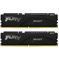 Модуль пам'яті для комп'ютера DDR5 64GB (2x32GB) 5600 MHz Beast Black Kingston Fury (ex.HyperX) (KF556C36BBEK2-64)