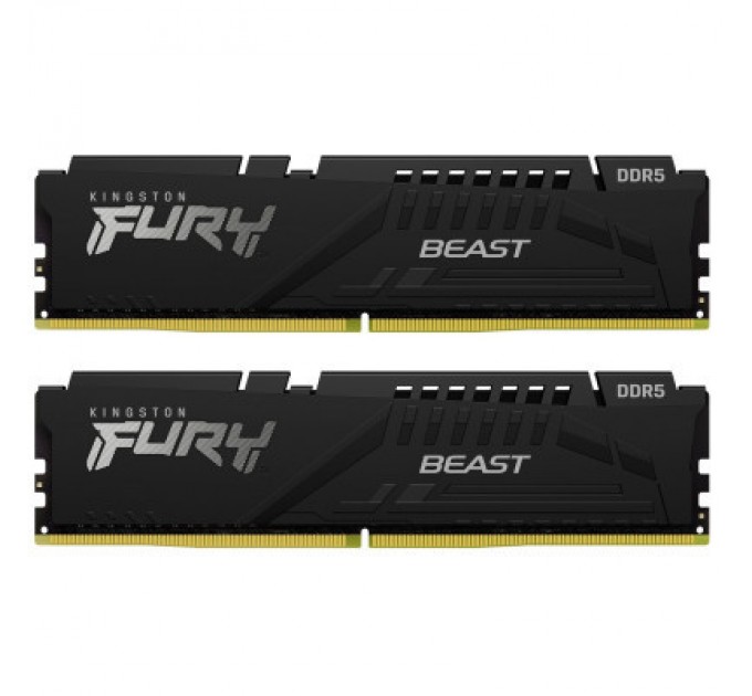 Kingston Fury (ex.HyperX) Модуль пам'яті для комп'ютера DDR5 64GB (2x32GB) 5600 MHz Beast Black Kingston Fury (ex.HyperX) (KF556C36BBEK2-64)