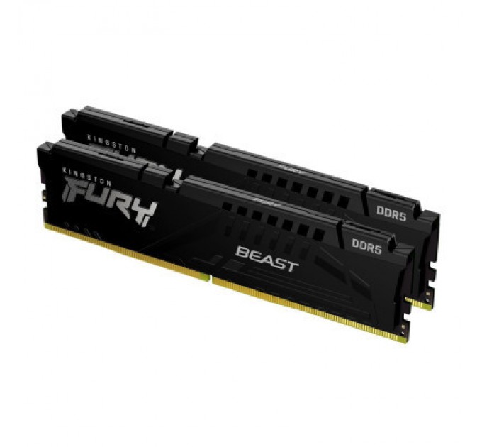 Kingston Fury (ex.HyperX) Модуль пам'яті для комп'ютера DDR5 64GB (2x32GB) 5600 MHz Beast Black Kingston Fury (ex.HyperX) (KF556C36BBEK2-64)