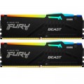 Kingston Fury (ex.HyperX) Модуль пам'яті для комп'ютера DDR5 64GB (2x32GB) 6000 MHz Beast RGB Kingston Fury (ex.HyperX) (KF560C36BBEAK2-64)