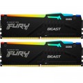Kingston Модуль пам'яті для комп'ютера DDR5 64GB (2x32GB) 6000 MHz Beast RGB Kingston Fury (ex.HyperX) (KF560C40BBAK2-64)