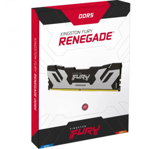Kingston Fury (ex.HyperX) Модуль пам'яті для комп'ютера DDR5 32GB 6000 MHz Renegade Silver Kingston Fury (ex.HyperX) (KF560C32RS-32)