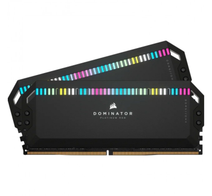 Corsair Модуль пам'яті для комп'ютера DDR5 32GB (2x16GB) 6200 MHz Dominator Platinum RGB Black Corsair (CMT32GX5M2X6200C36)