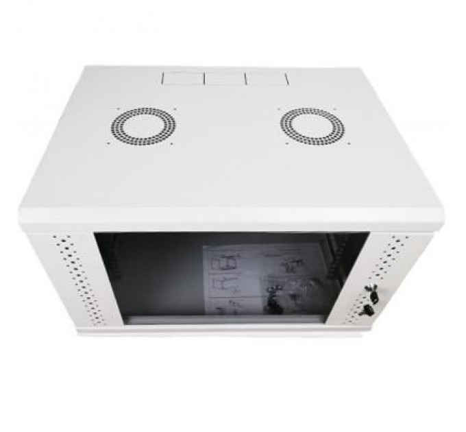 Eserver Шафа настінна Eserver 4U 19" 600х350х284 (Ш*Г*В), скло, сіра (ES-Е435G)