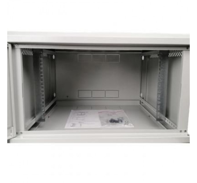 Eserver Шафа настінна Eserver 4U 19" 600х350х284 (Ш*Г*В), скло, сіра (ES-Е435G)